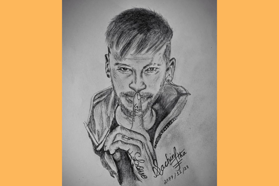 Sketch of Neymar Jr.